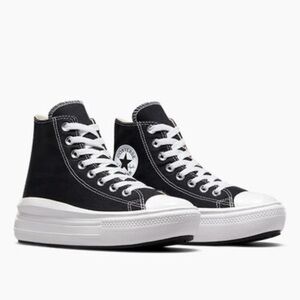 Converse Women's Black and White Platform Sneakers
